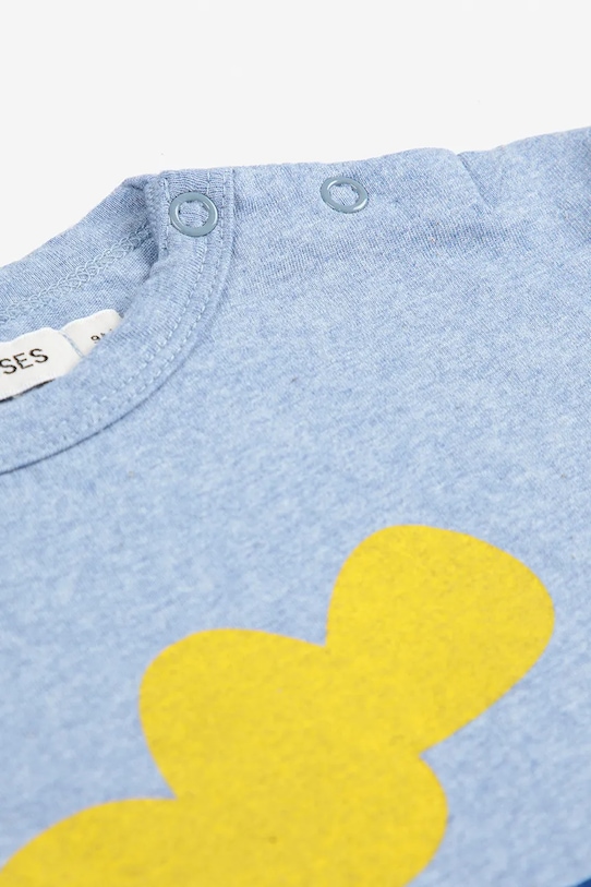 Chlapec Detské bavlnené tričko s dlhým rukávom Bobo Choses Choo Choo 225AB034 modrá