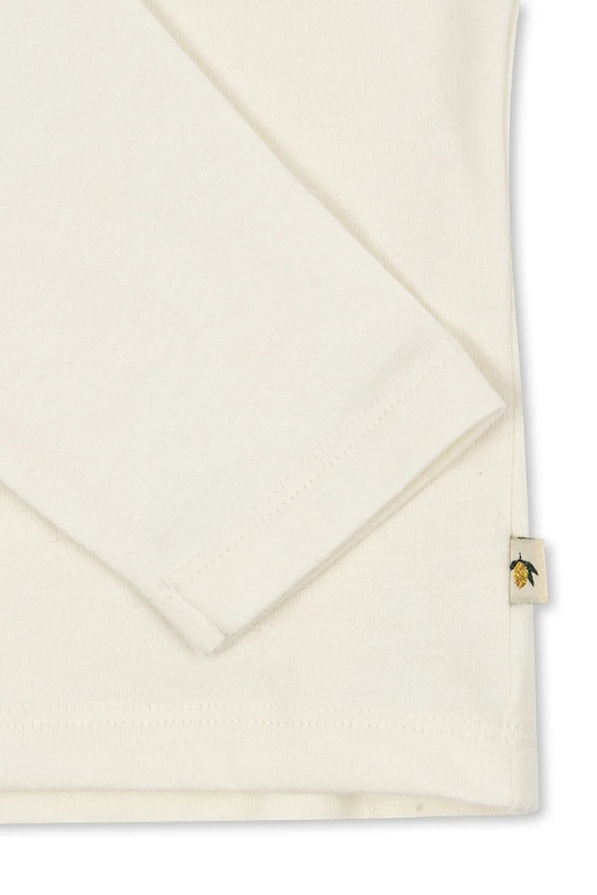 Konges Sløjd longsleeve bawełniany dziecięcy LIN LS TEE GOTS biały KS103859.9BYA