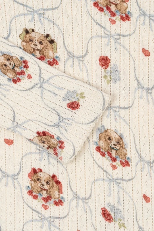 Konges Sløjd longsleeve bawełniany dziecięcy MINNIE BLOUSE GOTS beżowy KS103915.9BYA