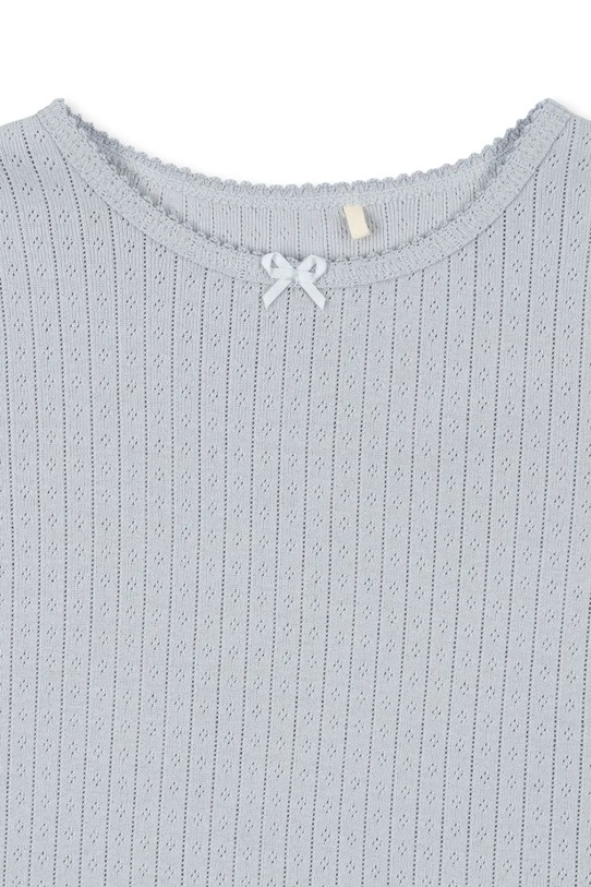 Chłopiec Konges Sløjd longsleeve bawełniany dziecięcy MINNIE BLOUSE GOTS KS103915.9BYA niebieski