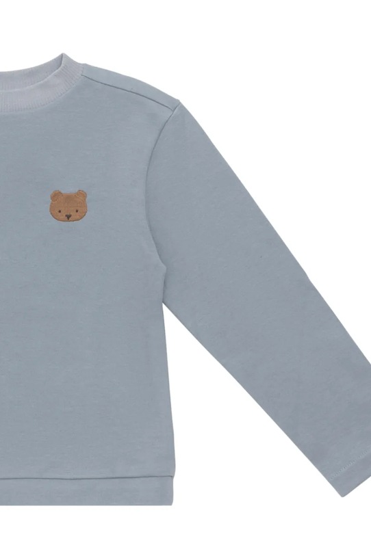 Хлопковый детский лонгслив Donsje Jorijn Longsleeve Bear голубой 4101901