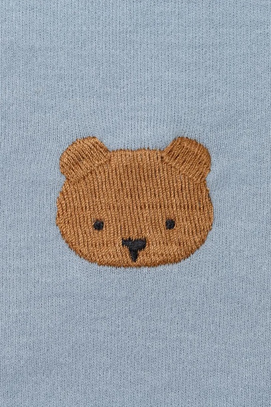 Хлопковый детский лонгслив Donsje Jorijn Longsleeve Bear 4101901 голубой