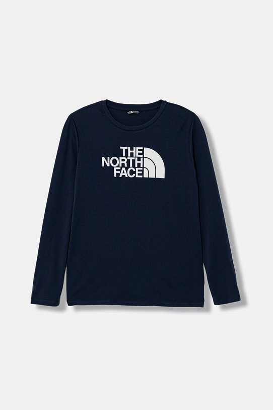 Παιδικό μακρυμάνικο The North Face TEEN EASY LS TEE στάμπα σκούρο μπλε NF0A89J28K21
