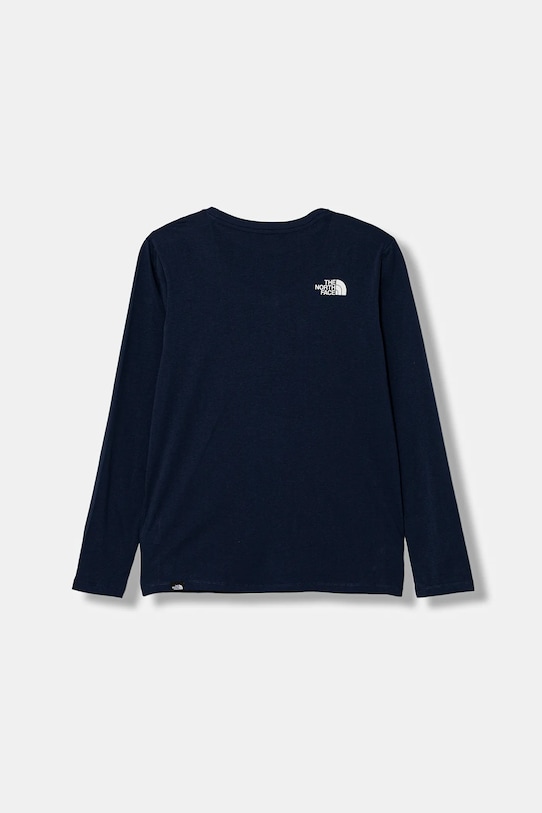 The North Face longsleeve dziecięcy TEEN EASY LS TEE NF0A89J28K21 granatowy AW25