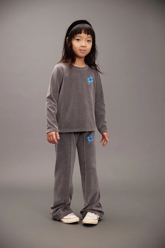 Mini Rodini longsleeve dziecięcy Clover 25720113 szary