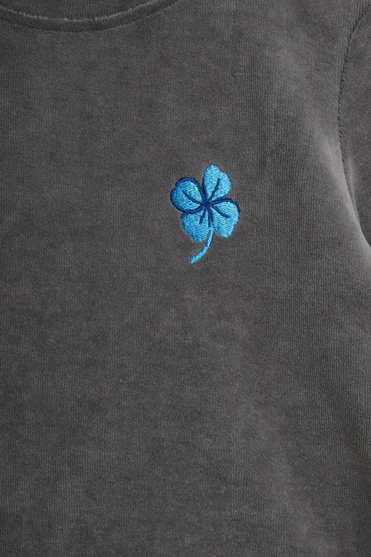 Mini Rodini longsleeve dziecięcy Clover szary 25720113