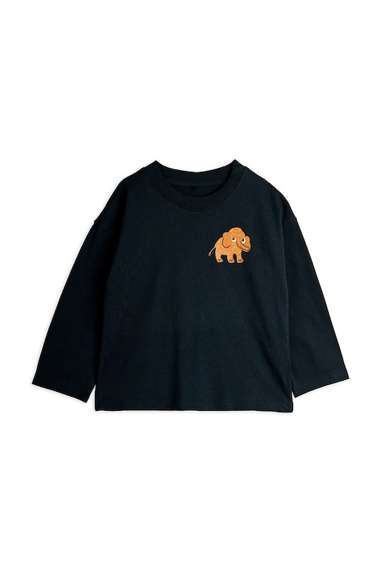 Mini Rodini longsleeve bawełniany dziecięcy Mammoth 25720148 czarny AW25