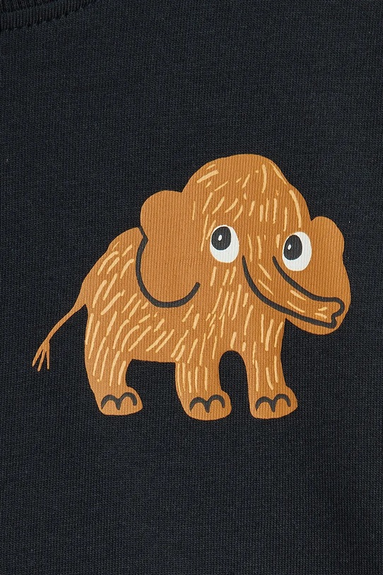 Mini Rodini longsleeve bawełniany dziecięcy Mammoth czarny 25720148