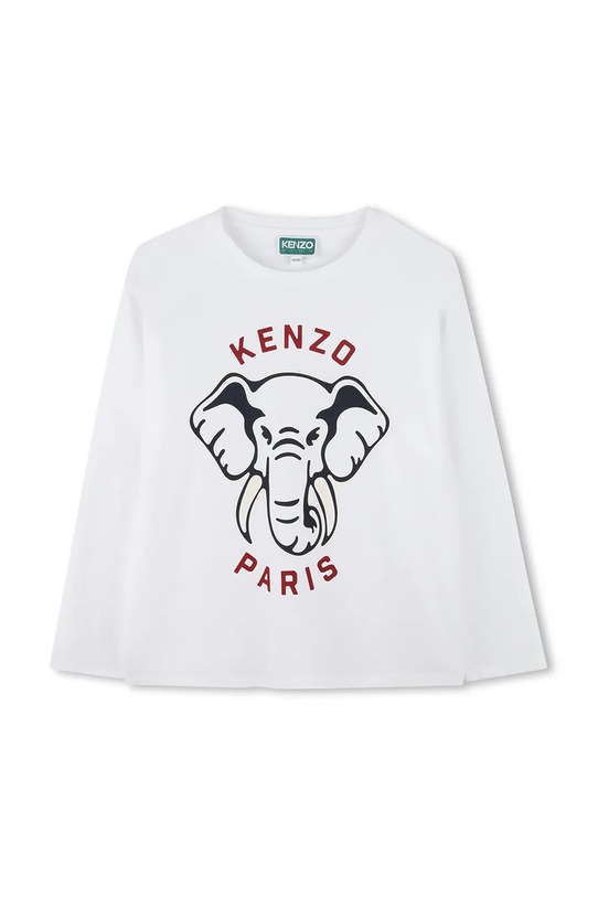 Παιδικό βαμβακερό μακρυμάνικο Kenzo Kids στάμπα λευκό K61493.86.108