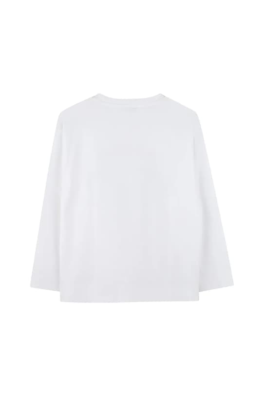 Detská bavlnená košeľa s dlhým rukávom Kenzo Kids K61493.162 biela AW25