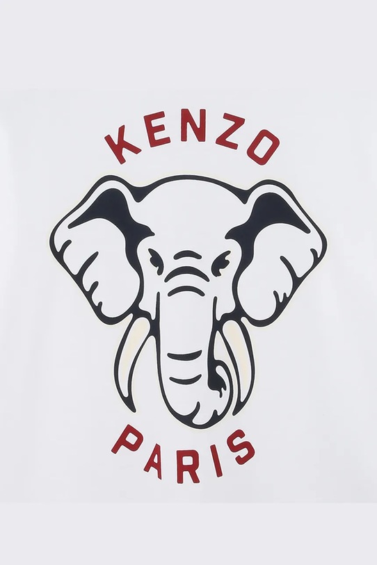 Chlapec Detská bavlnená košeľa s dlhým rukávom Kenzo Kids K61493.162 biela