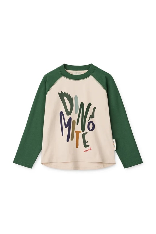 Liewood longsleeve bawełniany dziecięcy Ellington Placement T-shirt LW20083.9BYA beżowy AW25
