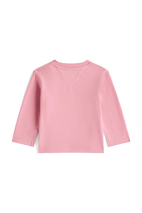 Tommy Hilfiger longsleeve z bawełną niemowlęcy KN0KN02058.9BYA różowy AW25