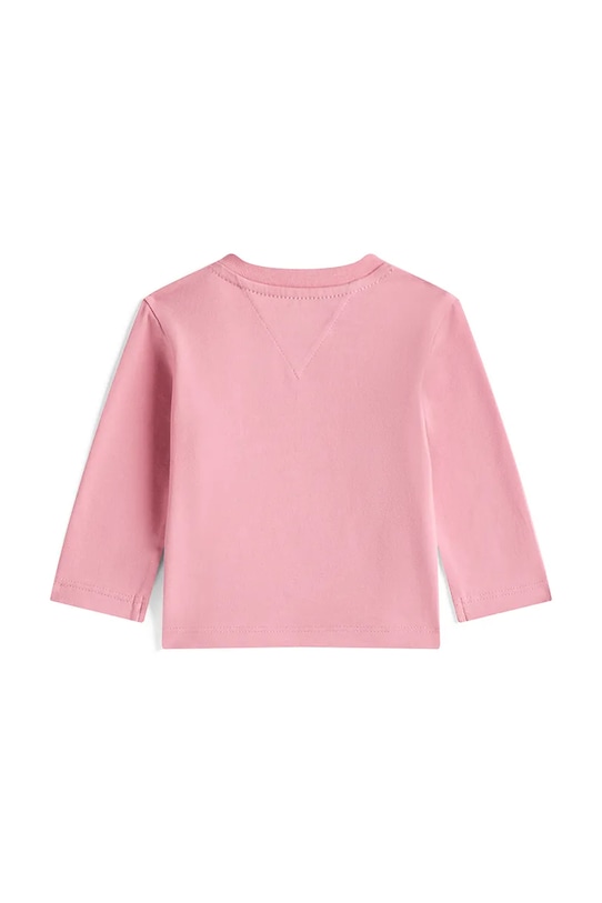 Tommy Hilfiger tricou cu mânecă lungă din bumbac pentru bebeluși KN0KN02058.9BYA roz AW25
