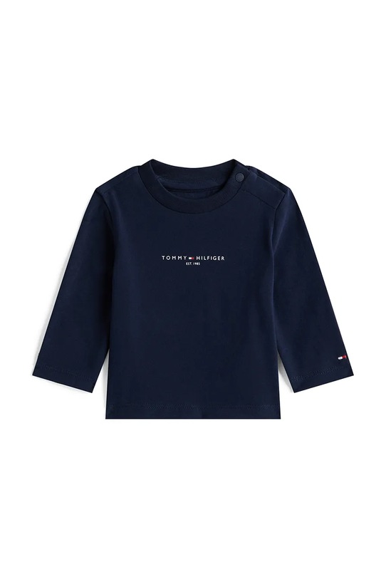 Tommy Hilfiger longsleeve z bawełną niemowlęcy z elastanem granatowy KN0KN02058.9BYA