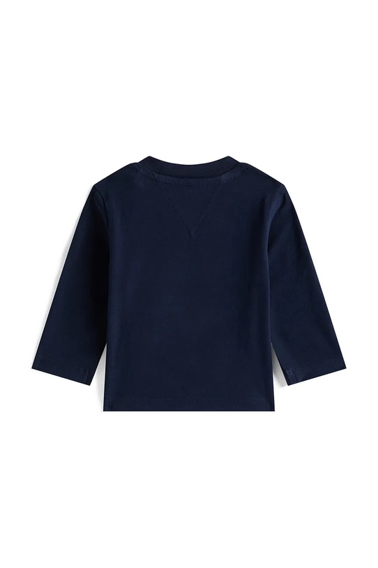 Tommy Hilfiger longsleeve z bawełną niemowlęcy KN0KN02058.9BYA granatowy AW25