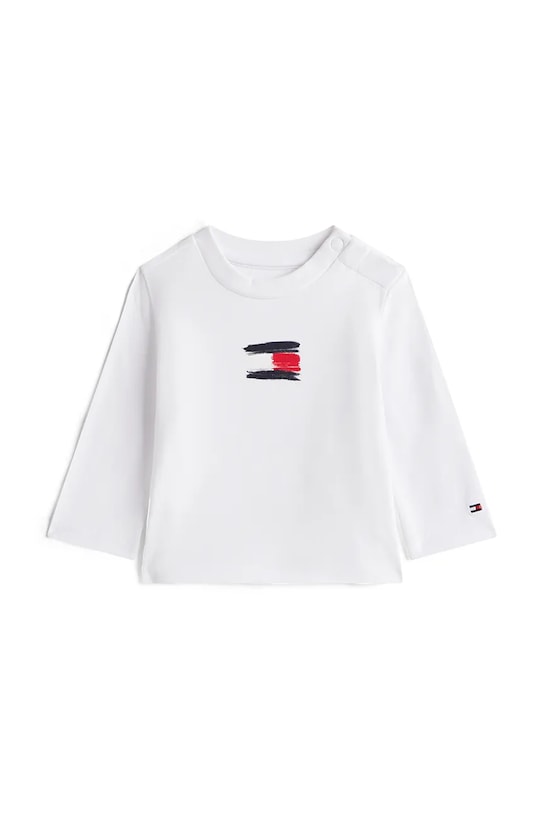Tommy Hilfiger longsleeve bebeluși print alb KN0KN02128.9BYA