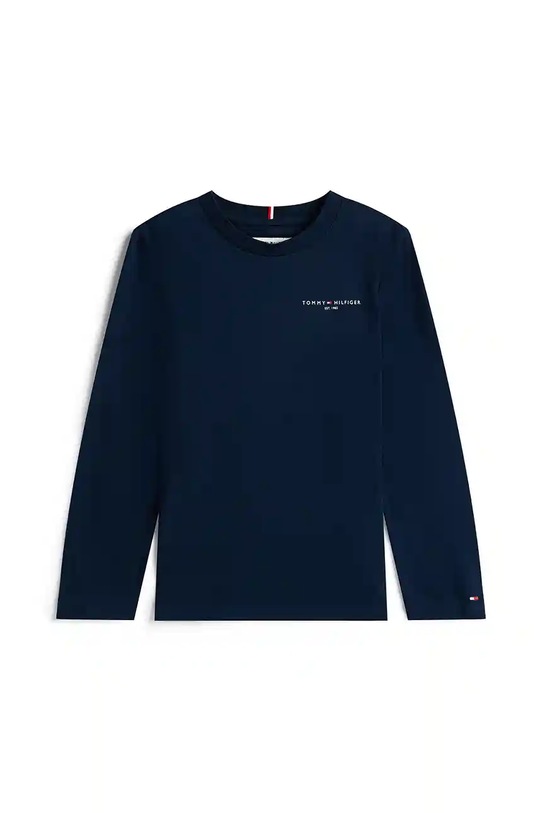 Хлопковый детский лонгслив Tommy Hilfiger KS0KS00655.92.122.9BYA тёмно-синий AW25