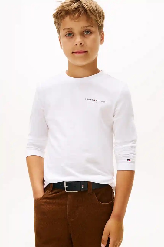 Дитячий бавовняний лонгслів Tommy Hilfiger KS0KS00655.128.176.9BYA