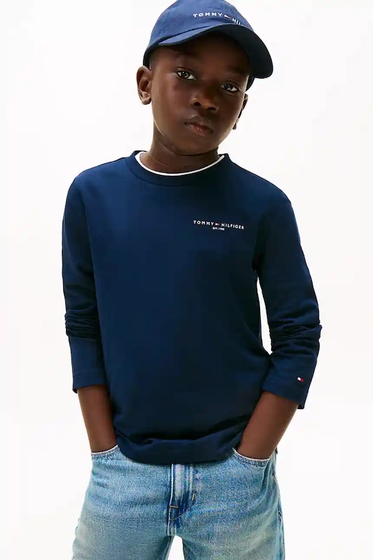 Tommy Hilfiger longsleeve din bumbac pentru copii KS0KS00655.128.176.9BYA