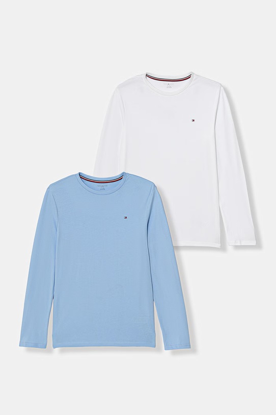 Детска блуза с дълги ръкави Tommy Hilfiger (2 броя) памук син UK0UK00077.9BYA