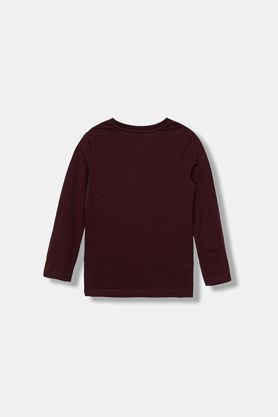 Tommy Hilfiger longsleeve din bumbac pentru copii 2-pack UK0UK00077.9BYA burgundia