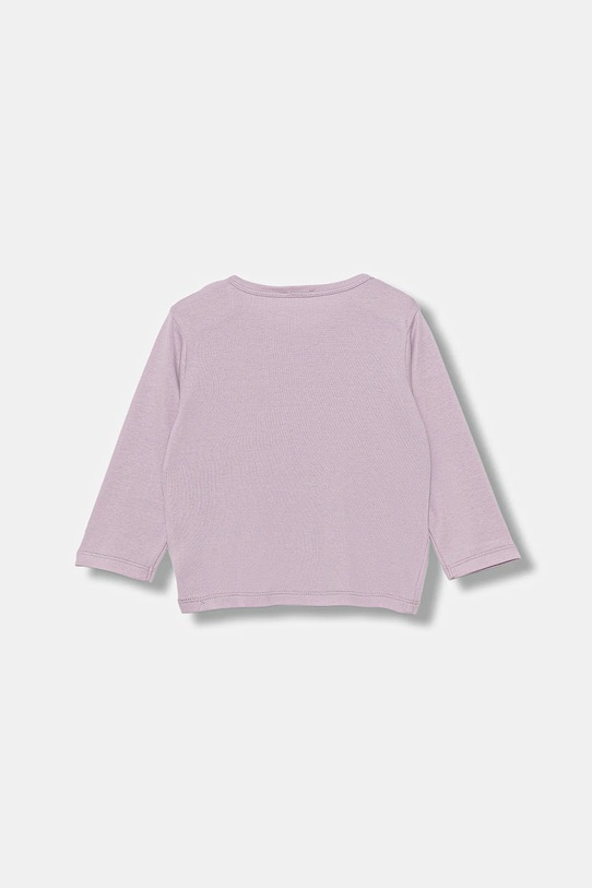 United Colors of Benetton longsleeve bawełniany niemowlęcy 3I9WA106M.W.seasonal fioletowy AW25