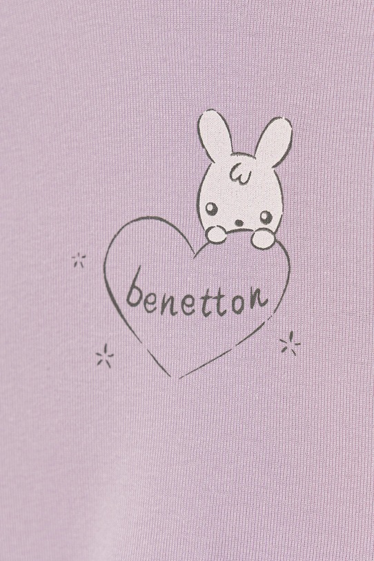 Chłopiec United Colors of Benetton longsleeve bawełniany niemowlęcy 3I9WA106M.W.seasonal fioletowy