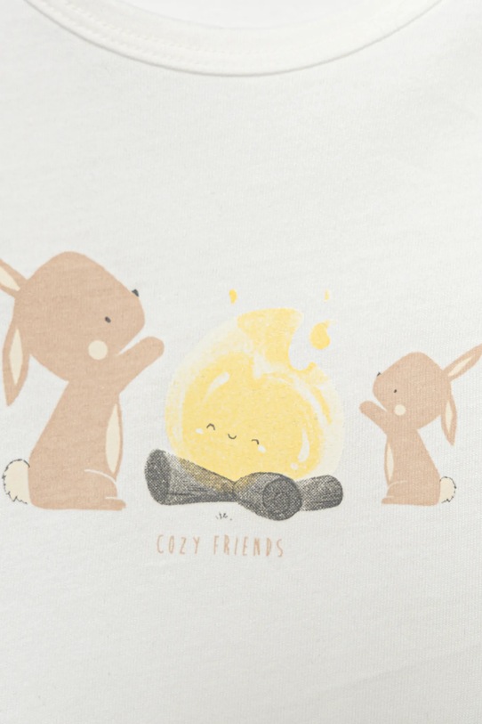 Chłopiec United Colors of Benetton longsleeve bawełniany niemowlęcy 3ATNA106O.W.seasonal biały