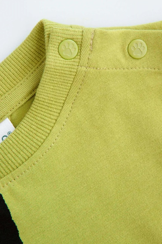 Chłopiec Coccodrillo t-shirt bawełniany niemowlęcy ZC5143101BBN zielony