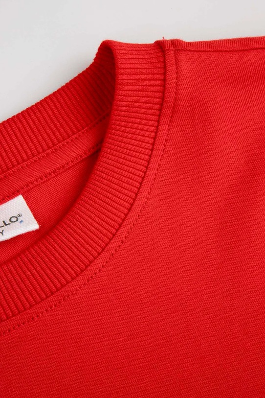 Deklice Otroška bombažna majica z dolgimi rokavi Coccodrillo ZC5143101MER rdeča