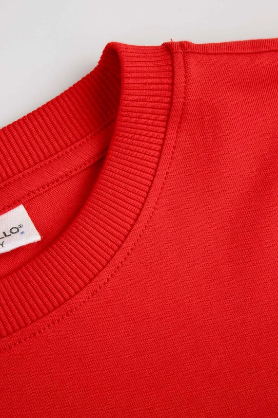 Deklice Otroška bombažna majica z dolgimi rokavi Coccodrillo ZC5143101MER rdeča