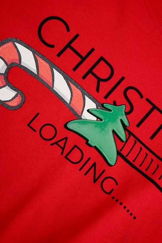 Coccodrillo longsleeve bawełniany dziecięcy czerwony ZC5143102MER