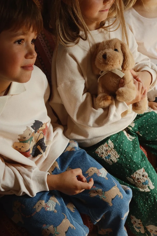 Konges Sløjd longsleeve bawełniany dziecięcy SPOTTY LS POLO GOTS KS105184.9BYA