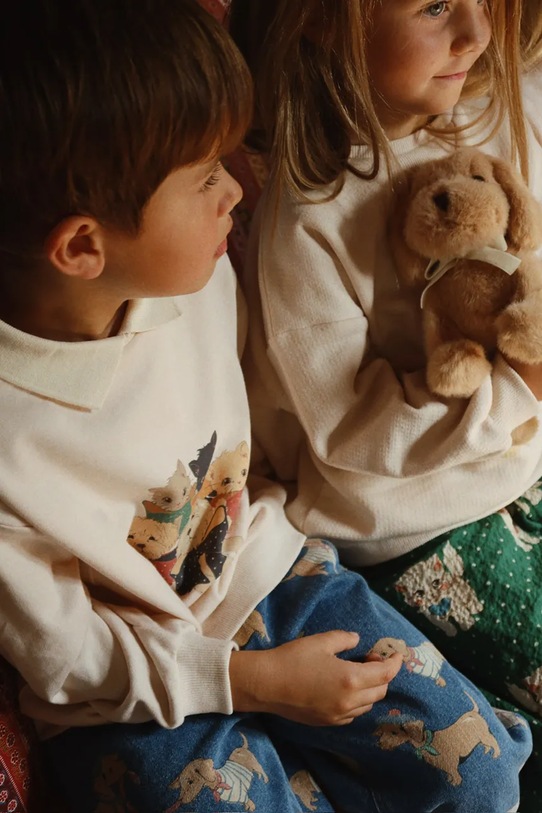 Konges Sløjd longsleeve bawełniany dziecięcy SPOTTY LS POLO GOTS KS105184.9BYA