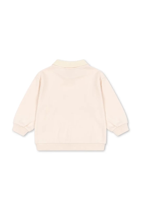 Chłopiec Konges Sløjd longsleeve bawełniany dziecięcy SPOTTY LS POLO GOTS KS105184.9BYA beżowy