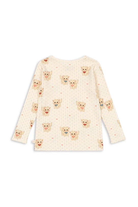 Chłopiec Konges Sløjd longsleeve bawełniany dziecięcy MINNIE BLOUSE GOTS KS105190.9BYA beżowy