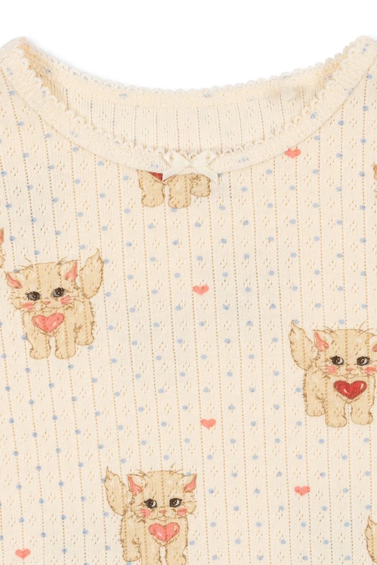 Konges Sløjd longsleeve bawełniany dziecięcy MINNIE BLOUSE GOTS beżowy KS105190.9BYA