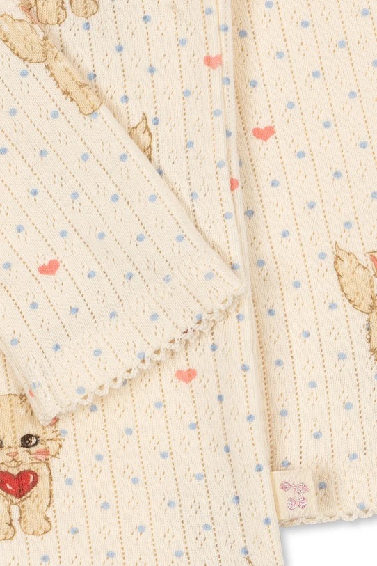 Konges Sløjd longsleeve bawełniany dziecięcy MINNIE BLOUSE GOTS KS105190.9BYA beżowy