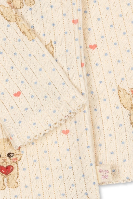 Konges Sløjd longsleeve bawełniany dziecięcy MINNIE BLOUSE GOTS KS105190.9BYA beżowy