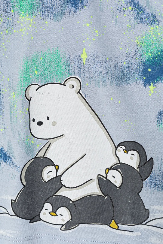 Deklice Otroška bombažna majica z dolgimi rokavi United Colors of Benetton 3ATNA106R.W.Seasonal modra