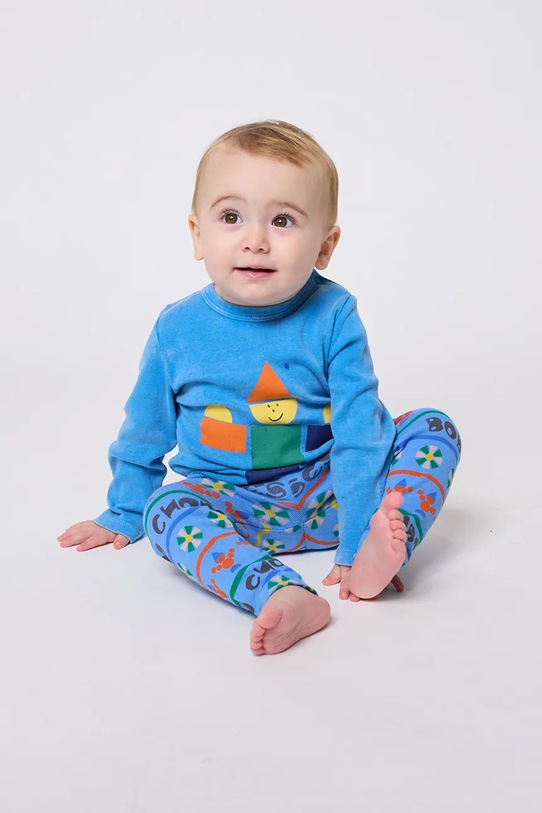 Bobo Choses longsleeve niemowlęcy Wooden Toy niebieski 225FB002