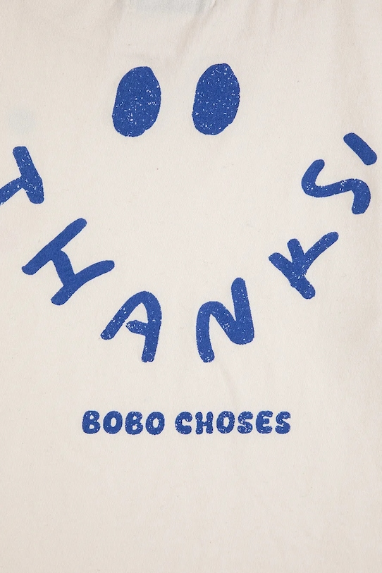 Bobo Choses longsleeve bawełniany dziecięcy Thanks 225FC001 beżowy