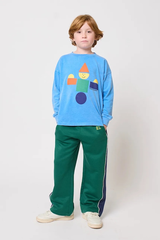 Bobo Choses longsleeve dziecięcy Wooden Toy niebieski 225FC002