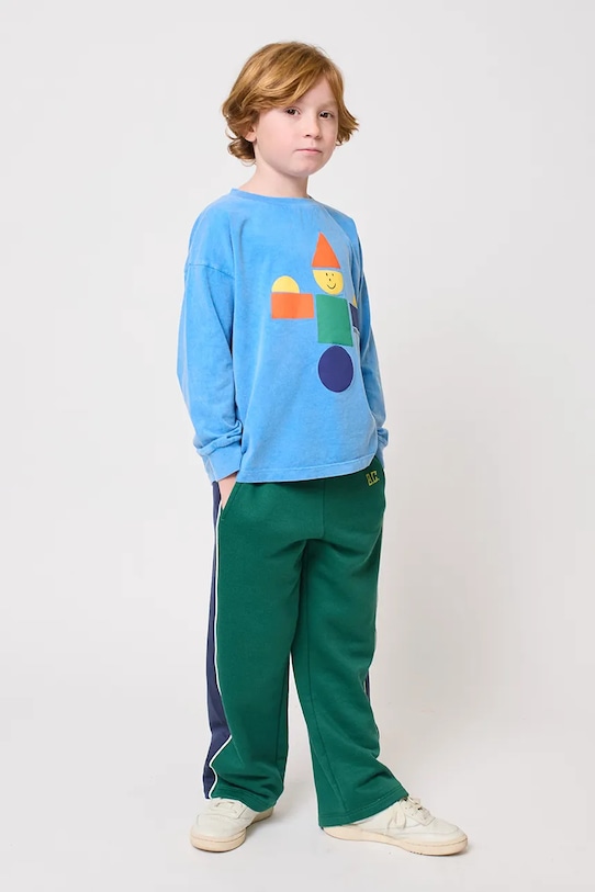 Bobo Choses longsleeve dziecięcy Wooden Toy 225FC002 niebieski