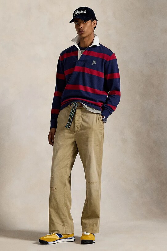 Odzież Polo Ralph Lauren polo bawełniane Lsrugbym2 Long Sleeve 710972673 granatowy
