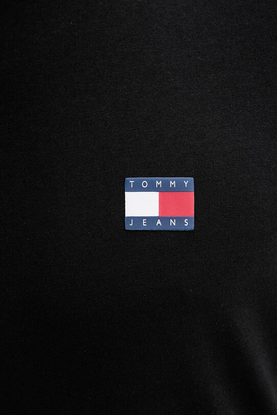 Tommy Jeans pamut hosszúujjú fekete DM0DM21591