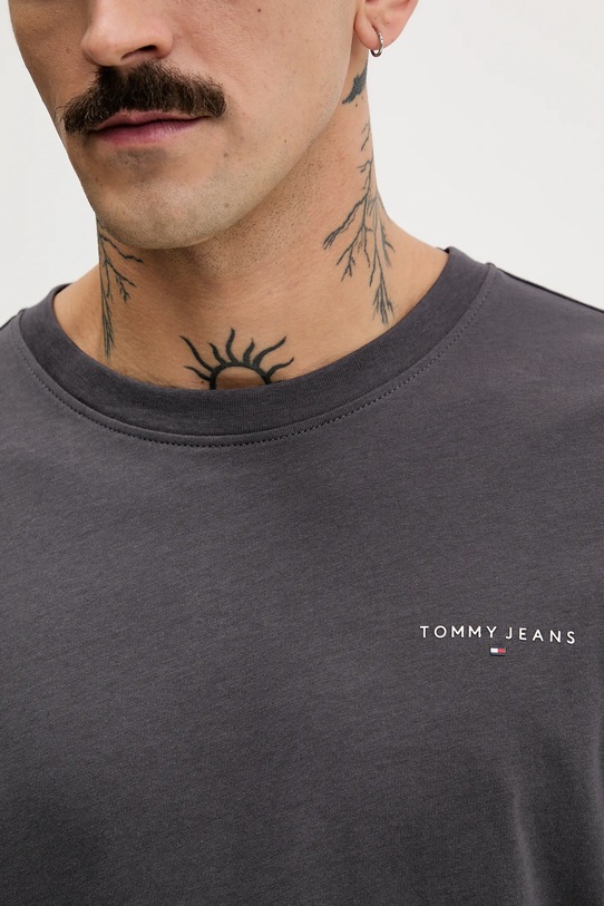 Tommy Jeans longsleeve bawełniany DM0DM21594 szary