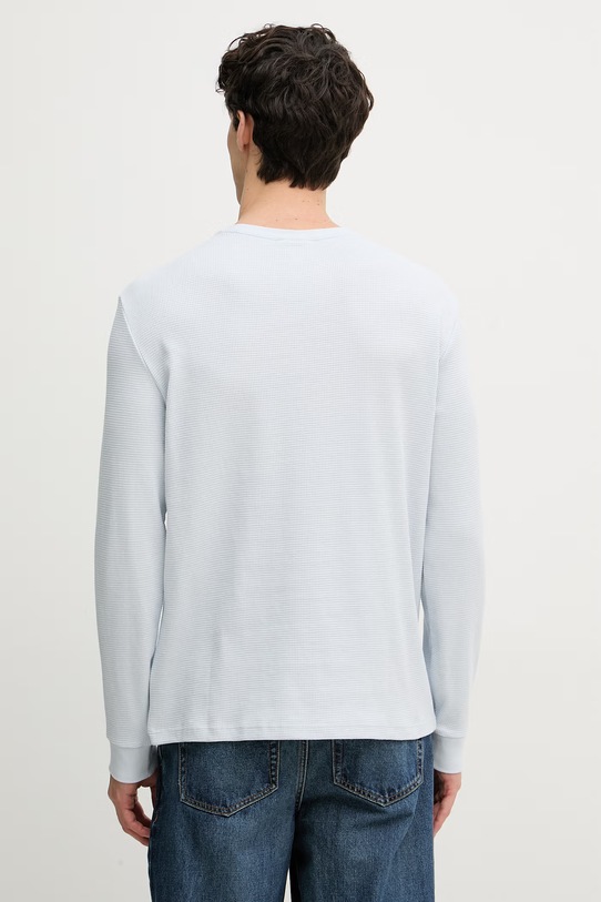 Oblečenie Calvin Klein Jeans tričko s dlhým rukávom pánske s bavlnou LV040EM217 modrá