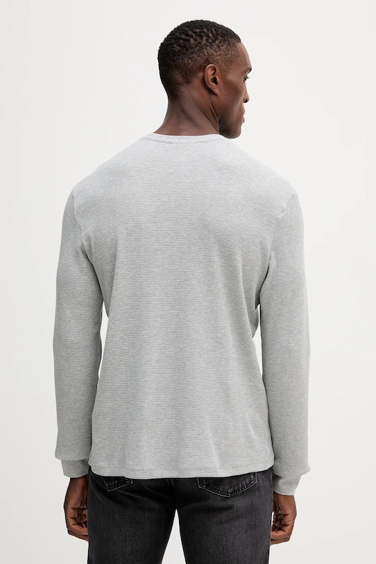 Oblečenie Tričko s dlhým rukávom Calvin Klein Jeans LV040EM217 sivá